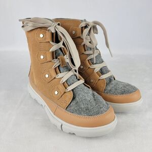 NEW Sorel Explorer II Joan Felt WP Boots Tawny Buff/Moonstone Women's Size 6‎